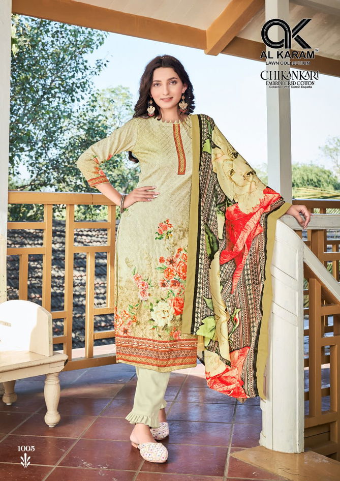 Al Karam Chikankari Vol 1 Casual Wear Wholesale Karachi Cotton Dress Material 
